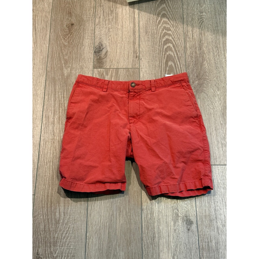 Banana Republic‎ Aiden Shorts Mens 33 Red Slim Fit Chino Stretch Cotton 0361